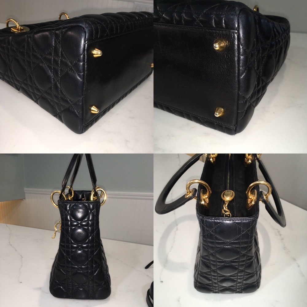 SOLD Authenticated Lady Dior quilted lambskin bag - Picture 5 of 8